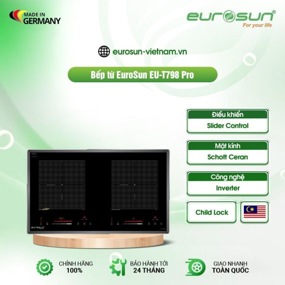 Bếp từ đôi Eurosun EU-T798 Pro lắp âm
