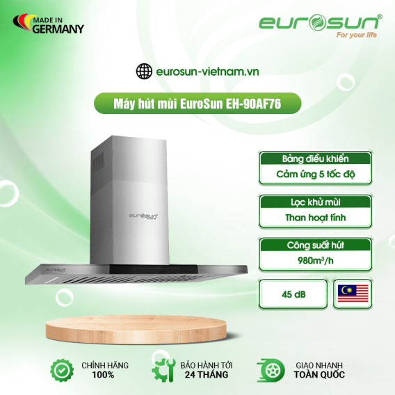 Máy hút mùi áp tường Eurosun EH-90AF76