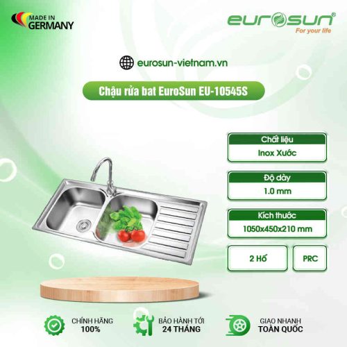Chậu rửa bát inox 2 hố Eurosun EU-10545S
