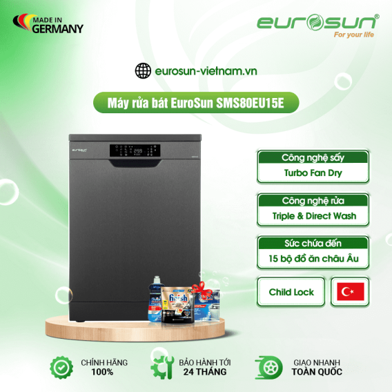 Máy rửa bát Eurosun SMS80EU15E
