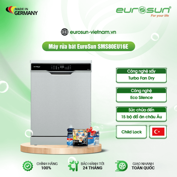 Máy rửa bát Eurosun SMS80EU16E