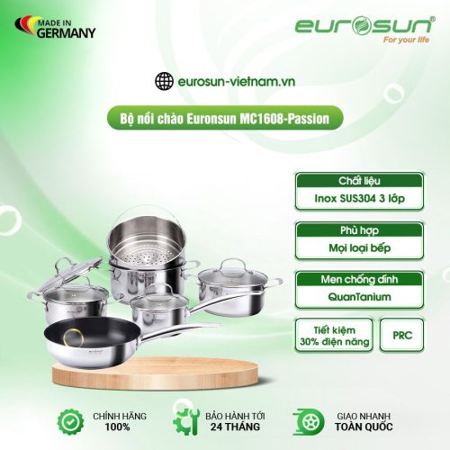 Bộ nồi inox Eurosun MC1608 - PASSION