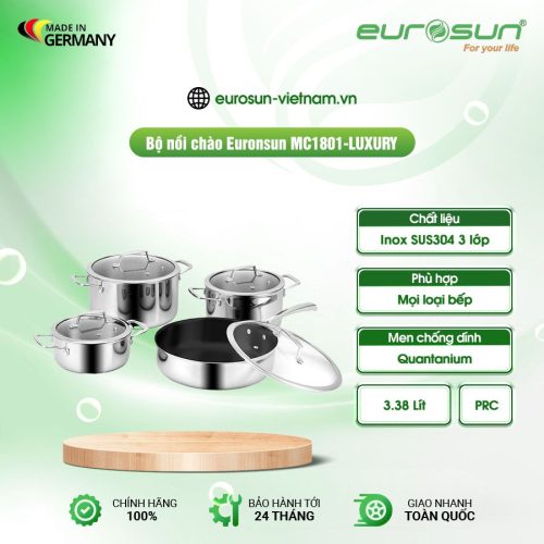 Bộ nồi inox Eurosun MC1801-LUXURY