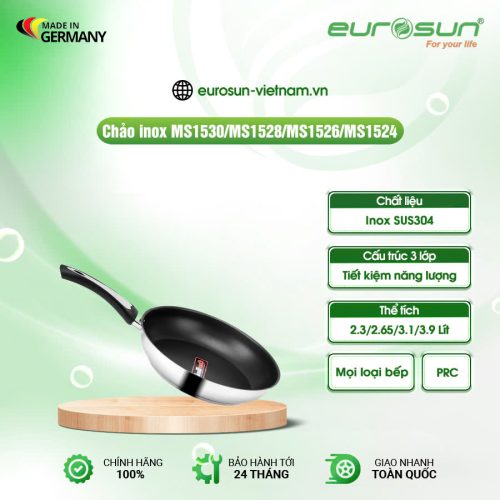 Chảo inox Eco Eurosun MS1530/MS1528/MS1526/MS1524