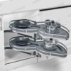 Kệ góc liên hoàn hình lá Grandx XM.420SR1 1 Kệ góc liên hoàn hình lá Grandx XM.420SR1