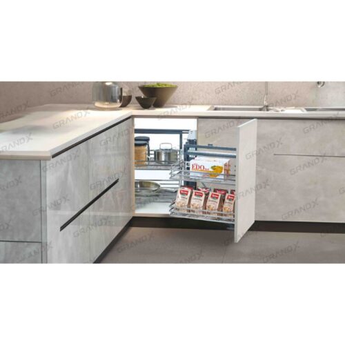 Kệ góc liên hoàn nan dẹt Inox Grandx XMC.45S (L/R)