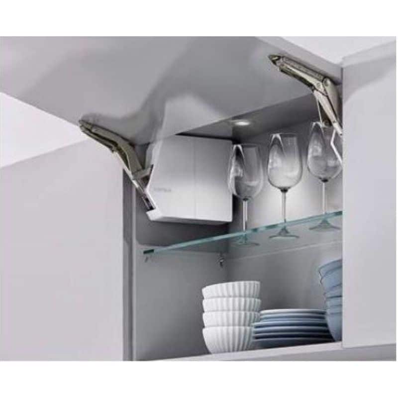 Ảnh thực tế bộ tay nâng FREE FLAP 3.15 E Hafele 372.29.702 nắp trắng Ảnh thực tế bộ tay nâng FREE FLAP 3.15 E Hafele 372.29.702 nắp trắng