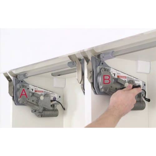 Bộ tay nâng FREE SWING E Hafele 372.29.715 xám 3 Ảnh thực tế bộ tay nâng FREE SWING E Hafele 372.29.715 xám