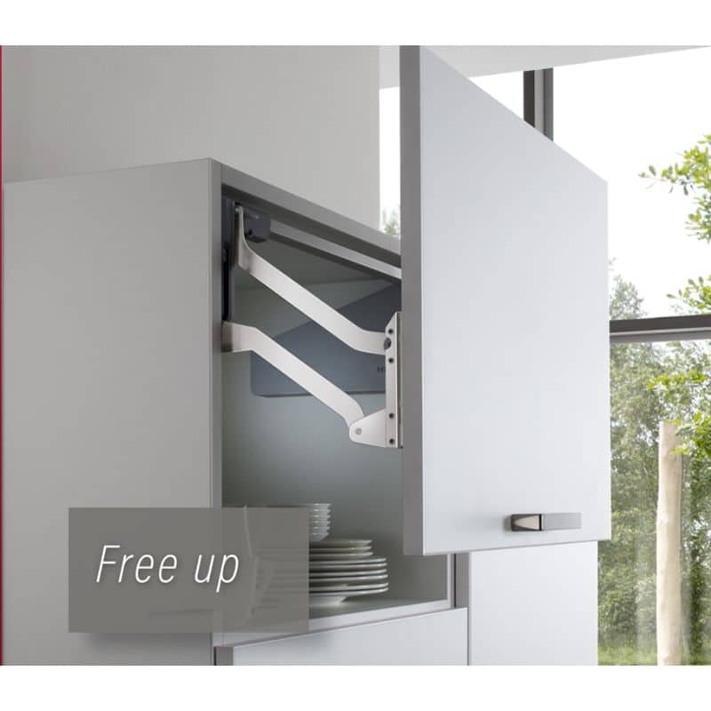 Ảnh thực tế bộ tay nâng FREE UP Hafele 493.05.800 nắp xám Ảnh thực tế bộ tay nâng FREE UP Hafele 493.05.800 nắp xám