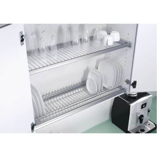 Ảnh thực tế khay up chén đĩa Hafele 544.01.309 đen, 864X263mm