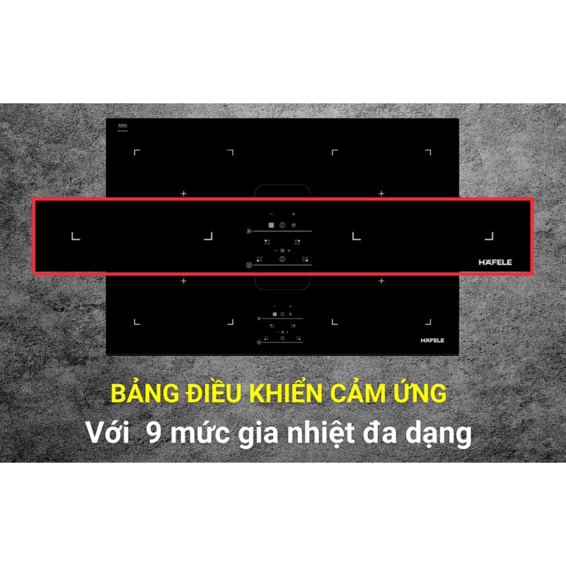 Bảng điều khiển bếp từ kết hợp hút mùi Hafele HC-IHH77A 539.66.822 Bảng điều khiển bếp từ kết hợp hút mùi Hafele HC-IHH77A 539.66.822