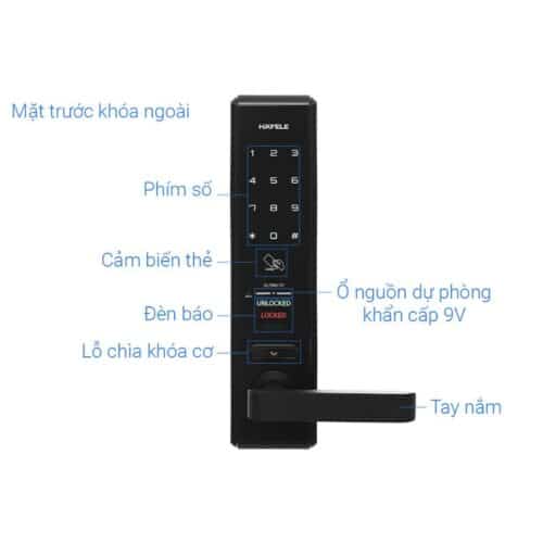 Khóa điện tử Hafele EL7200-TC 912.05.714 6 Cấu tạo Khóa điện tử Hafele EL7200-TC 912.05.714