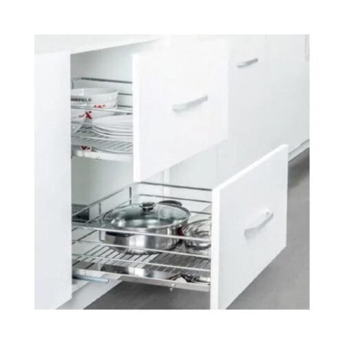 Bộ rổ kéo gắn với cánh Hafele 549.03.141 cho tủ rộng 400mm