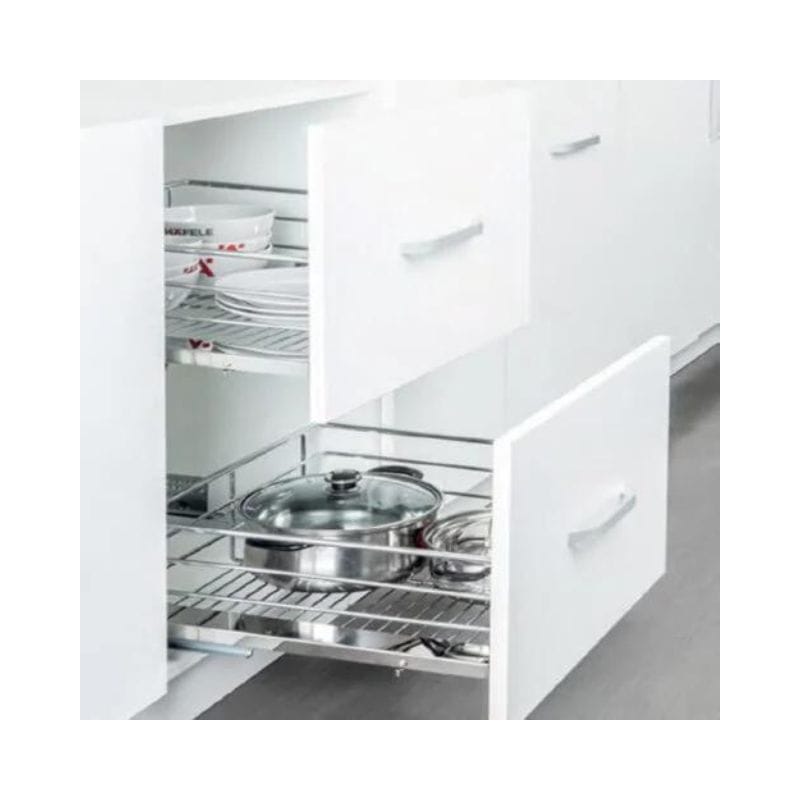 Bộ rổ kéo gắn với cánh Hafele 549.03.142 cho tủ rộng 450mm Bộ rổ kéo gắn với cánh Hafele 549.03.142 cho tủ rộng 450mm