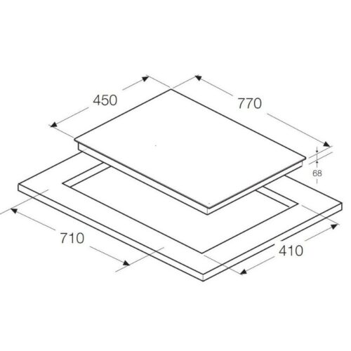 Bếp từ Hafele 3 vùng nấu HC I773B 536.01.595 lắp âm 7 Kích thước bếp từ Hafele 3 vùng nấu HC I773B 536.01.595 lắp âm