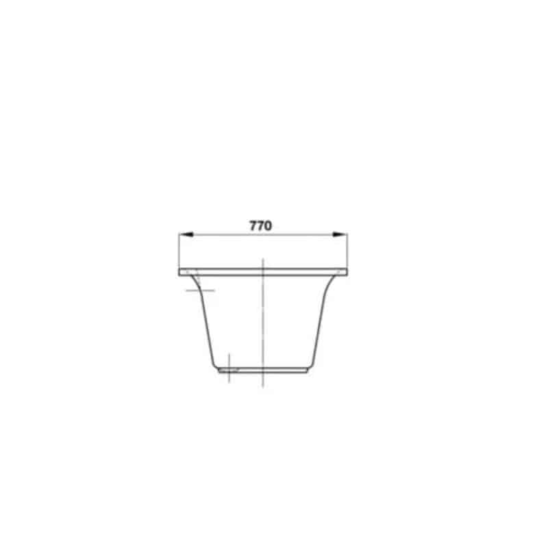 Kích thước bồn tắm âm tròn Hafele 588.55.603 Kích thước bồn tắm âm tròn Hafele 588.55.603