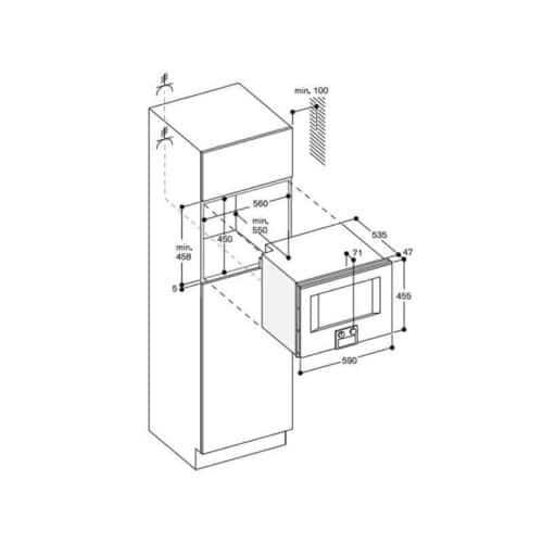 Lò nướng kết hợp vi sóng âm tủ Hafele Gaggenau 539.06.472 7 Kích thước lò nướng kết hợp vi sóng âm tủ Hafele Gaggenau 539.06.472