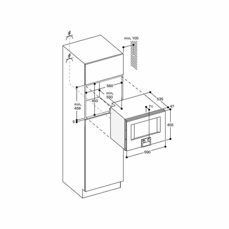 Kích thước lò nướng kết hợp vi sóng âm tủ Hafele Gaggenau 539.06.472 Kích thước lò nướng kết hợp vi sóng âm tủ Hafele Gaggenau 539.06.472