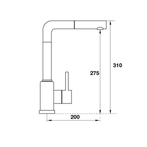 Vòi rửa bát Hafele HF-C201I 569.15.201 5 Vòi rửa bát Hafele HF-C201I 569.15.201