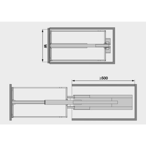 Lắp đặt bộ kệ tủ 4 tầng DISPENSA 90 ARENA 400mm Hafele 546.54.513