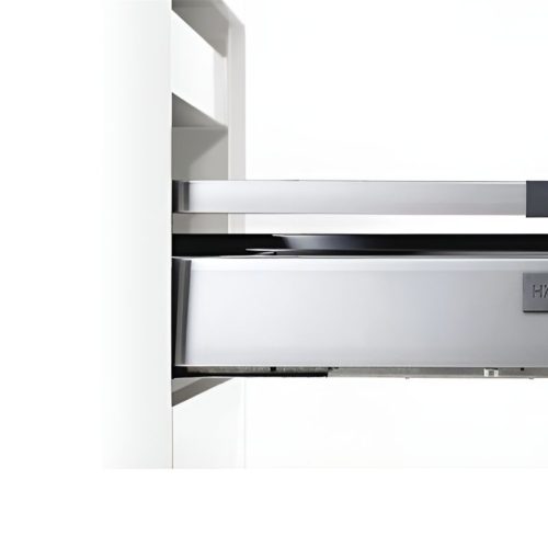 Ray hộp Hafele 552.79.085 Alto B199 500mm, trắng, nắp kim loại 4 Ảnh thực tế ray hộp Hafele 552.79.085 Alto B199 500mm, trắng, nắp kim loại