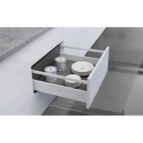 Ray hộp Hafele 552.79.785 Alto B199 500mm trắng, nắp kim loại 3 Ảnh thực tế ray hộp Hafele 552.79.785 Alto B199 500mm trắng, nắp kim loại