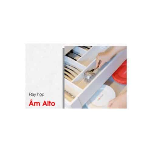 Chức năng Ray hộp Hafele 552.03.785 Inner Alto âm giảm chấn H84xD500mm trắng mờ