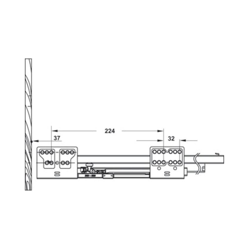 Thiết kế của Ray hộp Hafele 552.79.085 Alto B199 500mm, trắng, nắp kim loại Thiết kế của Ray hộp Hafele 552.79.085 Alto B199 500mm, trắng, nắp kim loại