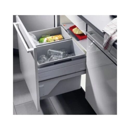 Thùng rác gắn cánh Hafele 502.73.902 2x30L cho tủ 600mm