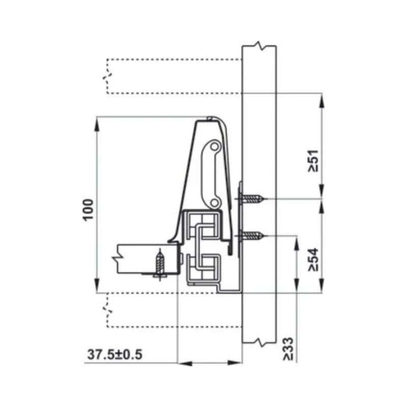 Ray hộp Hafele 552.03.085 Inner Alto âm giảm chần H84xD500mm xám đậm(4) Ray hộp Hafele 552.03.085 Inner Alto âm giảm chần H84xD500mm xám đậm(4)
