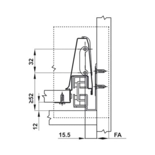 Ray hộp Hafele 552.03.085 Inner Alto âm giảm chần H84xD500mm xám đậm 4 Ray hộp Hafele 552.03.085 Inner Alto âm giảm chần H84xD500mm xám đậm(3)