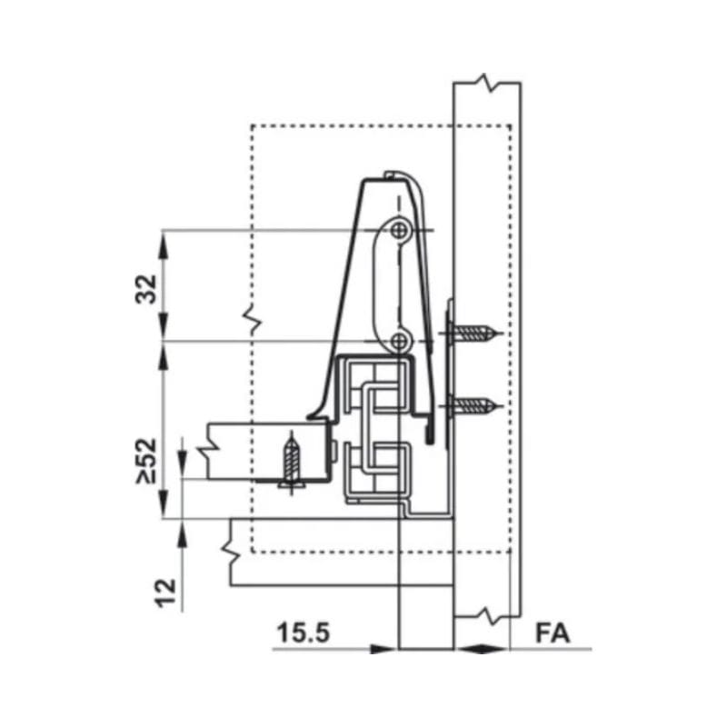 Ray hộp Hafele 552.03.085 Inner Alto âm giảm chần H84xD500mm xám đậm(3) Ray hộp Hafele 552.03.085 Inner Alto âm giảm chần H84xD500mm xám đậm(3)