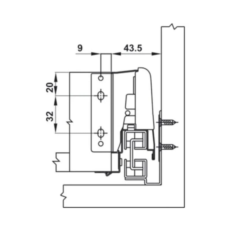 Ray hộp Hafele 552.03.085 Inner Alto âm giảm chần H84xD500mm xám đậm(2) Ray hộp Hafele 552.03.085 Inner Alto âm giảm chần H84xD500mm xám đậm(2)