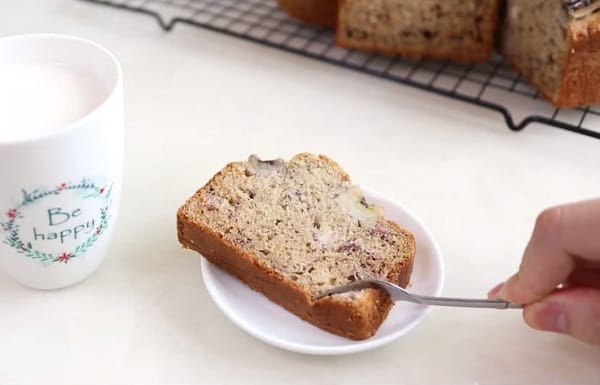 Thành phẩm bánh chuối khi nướng