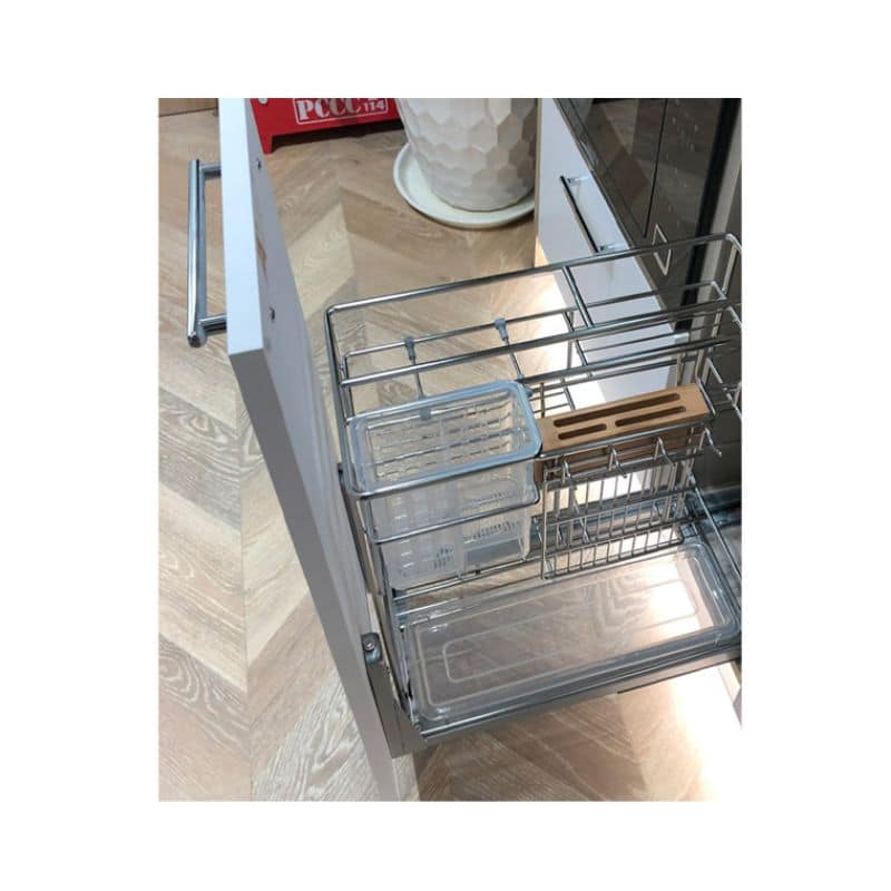 Ảnh thực tế bộ rổ gia vị, dao thớt Hafele Sonata 549.20.010 250mm Ảnh thực tế bộ rổ gia vị, dao thớt Hafele Sonata 549.20.010 250mm