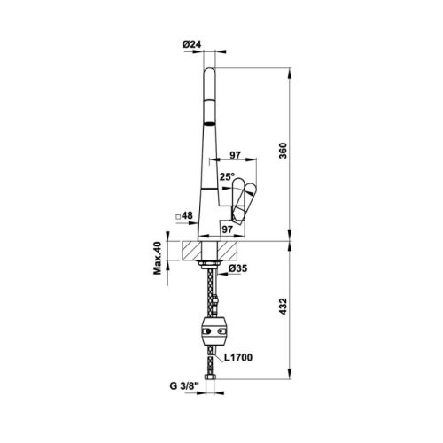 Hướng dẫn lắp đặt vòi rửa bát nóng lạnh Hafele HT20-CH1P241 570.82.220 có dây rút