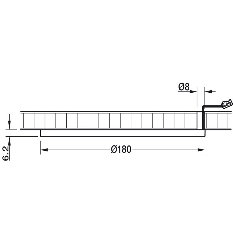 Kích thước đèn Led chiếu 3023 lắp nổi 24V Hafele 833.77.131 Kích thước đèn Led chiếu 3023 lắp nổi 24V Hafele 833.77.131