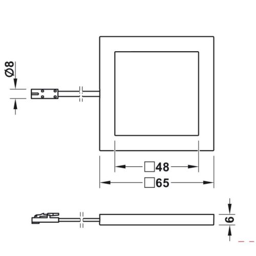 Đèn Led chiếu 3036 Hệ 24V Hafele 833.77.181 3 Kích thước đèn Led chiếu 3036 Hệ 24V Hafele 833.77.181