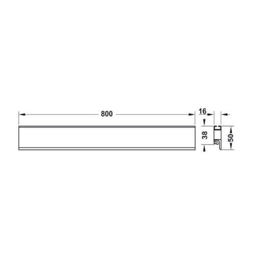 Kích thước kệ treo đồ làm bếp Hafele 523.00.301 800mm