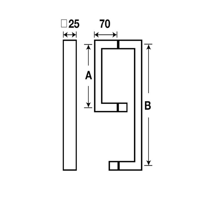Kích thước tay nắm phòng tắm kính C/C450x550mm Hafele 903.02.252 Kích thước tay nắm phòng tắm kính C/C450x550mm Hafele 903.02.252