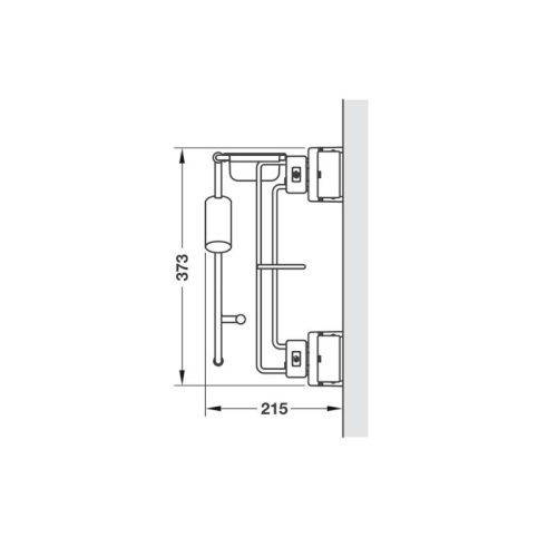 Thiết kế của khung kéo có giá treo áo vest Hafele 805.79.030