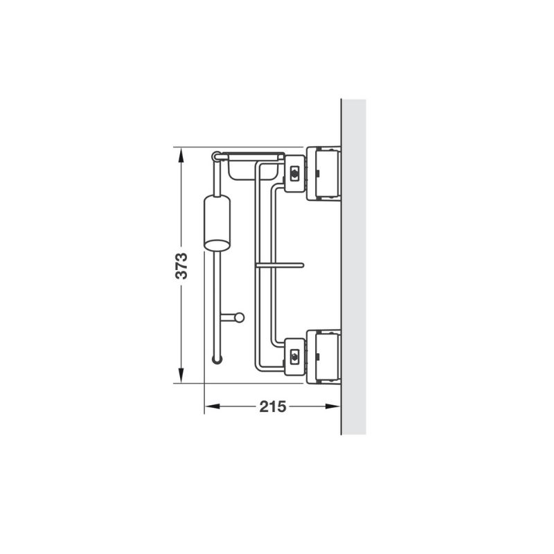 Thiết kế của khung kéo có giá treo áo vest Hafele 805.79.130 Thiết kế của khung kéo có giá treo áo vest Hafele 805.79.130