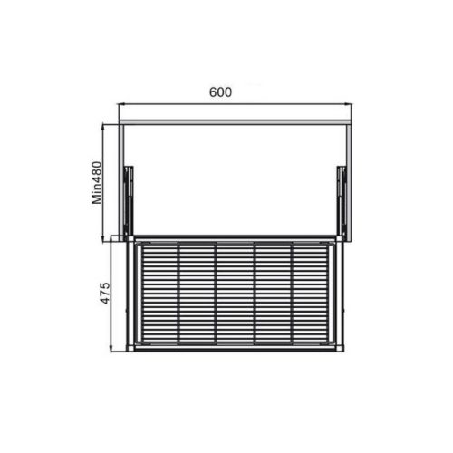Rổ bằng kim loại 600mm Hafele 807.95.841 5 Thiết kế của rổ bằng kim loại 600mm Hafele 807.95.841