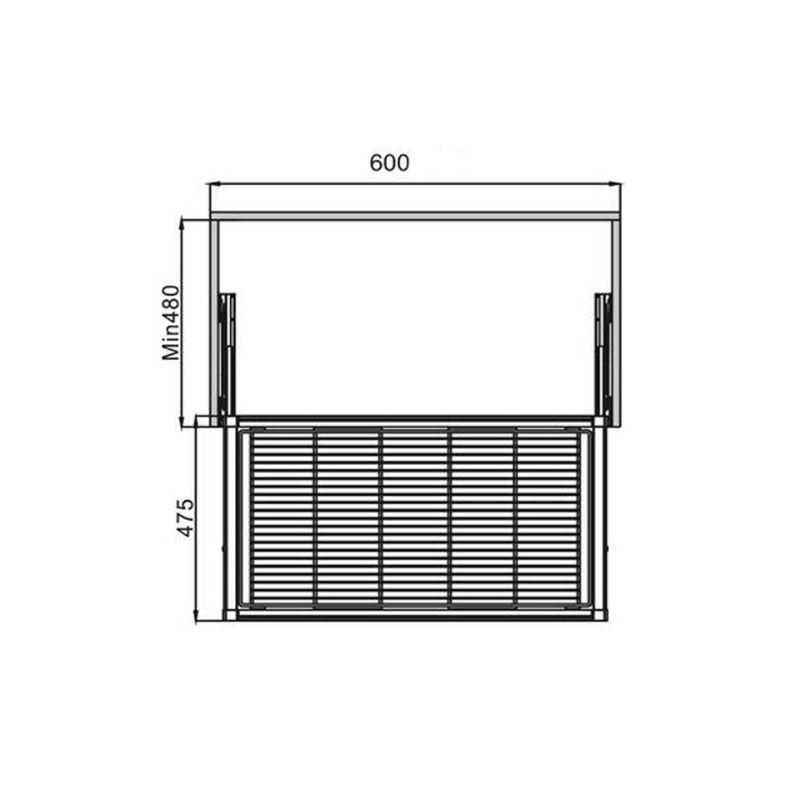 Thiết kế của rổ bằng kim loại 600mm Hafele 807.95.841 Thiết kế của rổ bằng kim loại 600mm Hafele 807.95.841