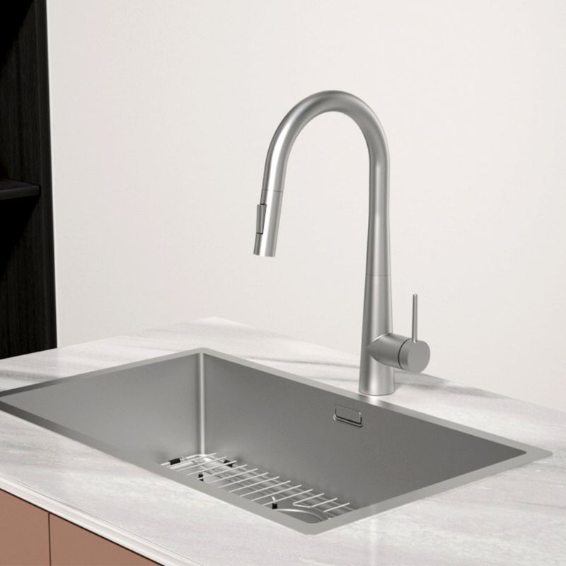 Vòi rửa bát nóng lạnh Hafele HT24-SH1P417-TITAN 570.85.441 có dây rút Vòi rửa bát nóng lạnh Hafele HT24-SH1P417-TITAN 570.85.441 có dây rút