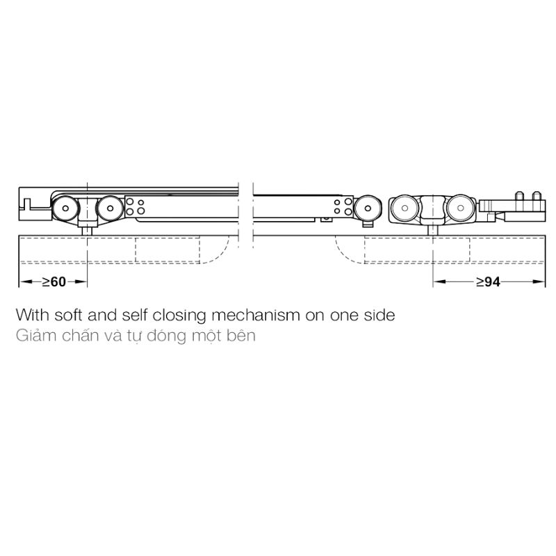 ảnh giảm chấn và tự động đóng một bên hafele ảnh giảm chấn và tự động đóng một bên hafele