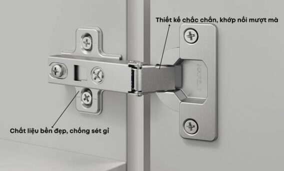 Bản lề giảm chấn Hafele được thiết kế với sự chú trọng đến cả tính thẩm mỹ và công năng