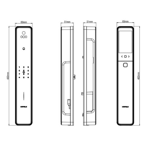 Khóa điện tử Hafele INFINITY - PP2502W 499.21.223 4 kich thuoc khoa dien tu hafele infinity pp2502w 499.21.223