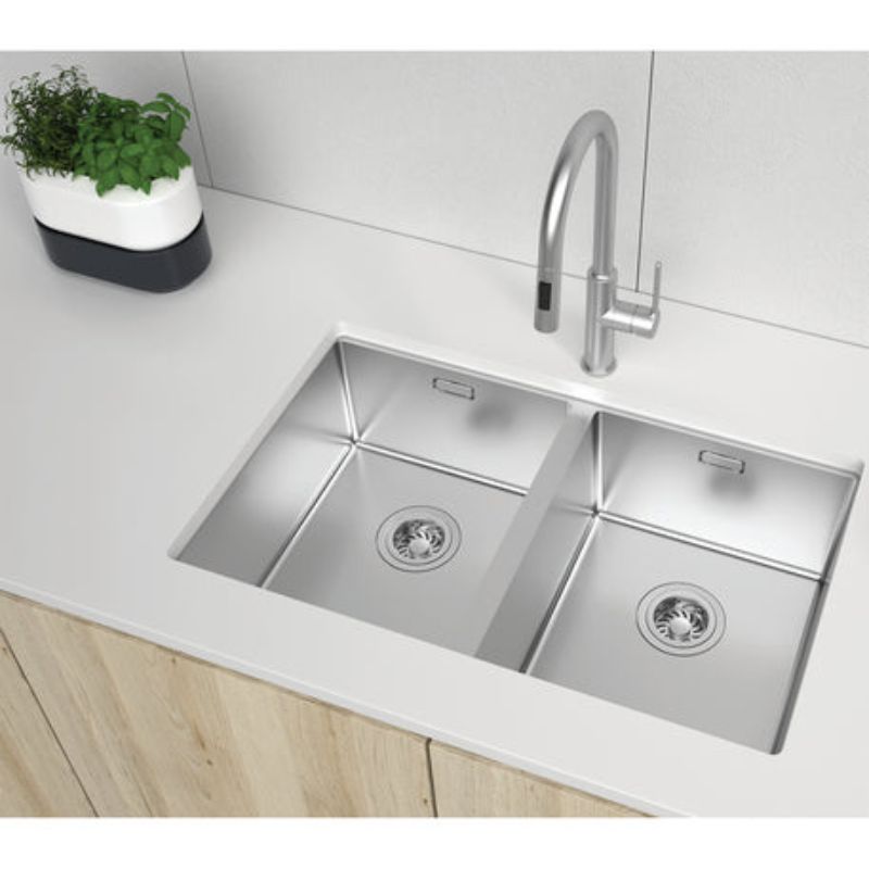 Chậu rửa bát inox 2 hố Hafele 567.24.427 Chậu rửa bát inox 2 hố Hafele 567.24.427
