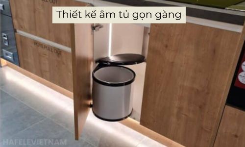 Thùng rác Hafele Viola 502.24.003 gắn cánh lắp âm cửa 4 502.24.003 thiết kế âm tủ gọn gàng